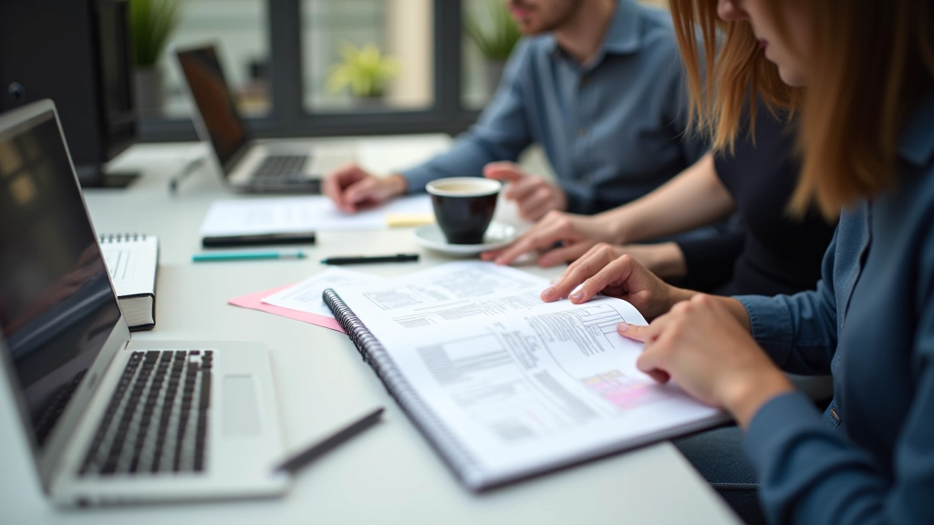 Team aan het brainstormen over website design