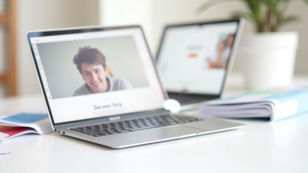 Mobiele telefoon en laptop tonen consistent branding design op schermen